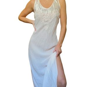 Vintage pink midi slip dress with embellishments